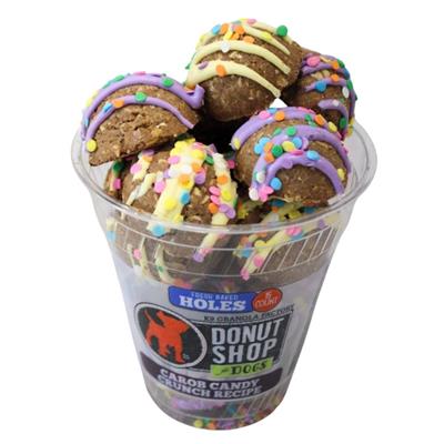 Donut Holes, Pastel Carob Candy Crunch Recipe Dog Treats 15ct