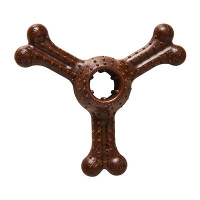 Bam-Bone Plus Triple Chew Dog Toy Bison, 1ea/4 in