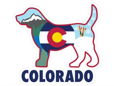 Colorado Dog - 3" Sticker