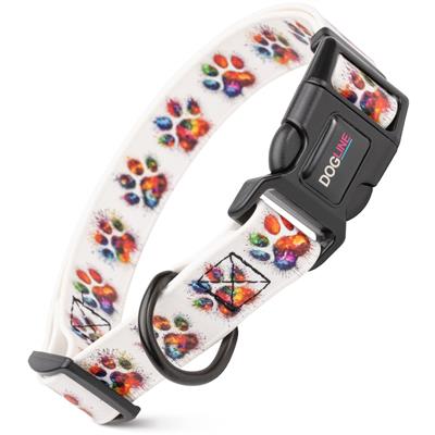 Dogline Biothane Printed Dog Collar with Quick Release Buckle