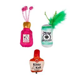 Kitten My Drink On Cat Toy Set of 3