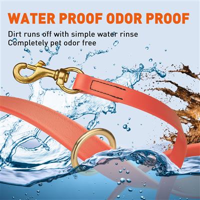Viper Biothane K9 Working Dog Leash - Waterproof Lead for Tracking, Training, Schutzhund, Odor-Proof with Solid Brass Hardware for Puppy, Medium and Large Dogs