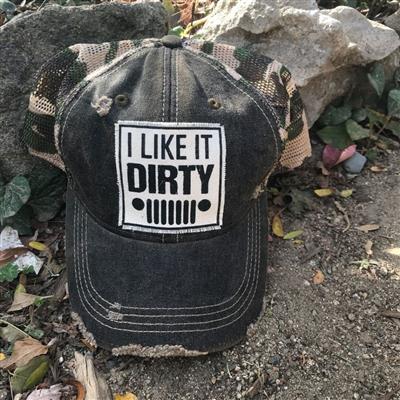 "I Like It Dirty" Distressed Trucker Cap