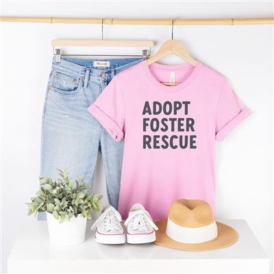 ADOPT FOSTER RESCUE Shirt | RESCUE Shirt | People Shirts | Printed Tshirt | Human Dog Gear | Unisex | T-shirt Person