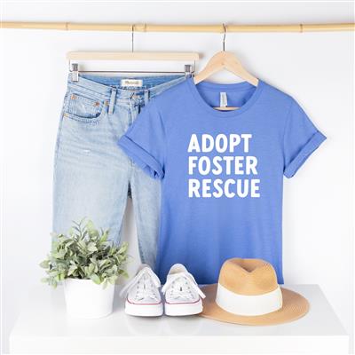 ADOPT FOSTER RESCUE Shirt | RESCUE Shirt | People Shirts | Printed Tshirt | Human Dog Gear | Unisex | T-shirt Person