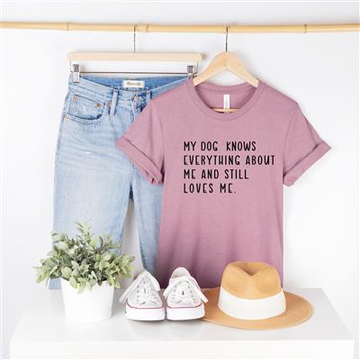 Shirts for People | Printed Tshirt | Human Dog Gear | Unisex | T-shirt Person | MY DOG KNOWS