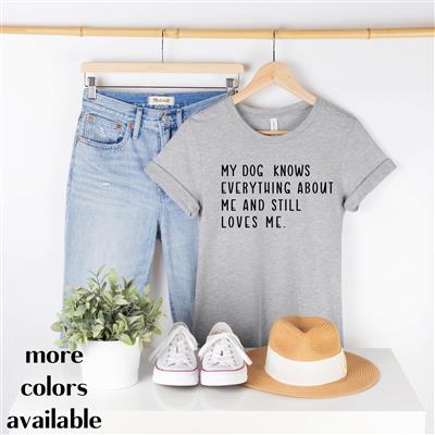 Shirts for People | Printed Tshirt | Human Dog Gear | Unisex | T-shirt Person | MY DOG KNOWS