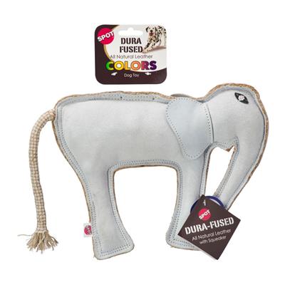 Spot Dura-fuse Leather Jungle Dog Toy Assorted, 1ea/11 in