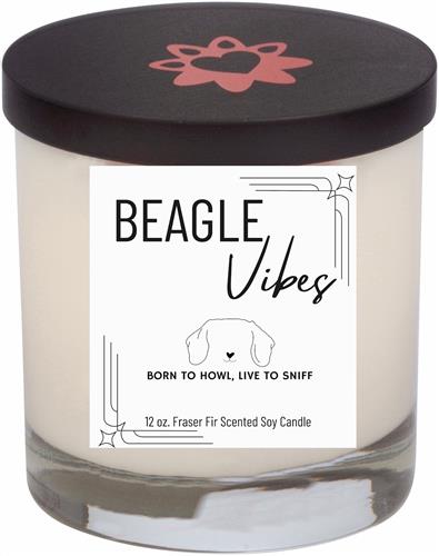 Beagle Pup Vibes, 12 oz. Candle