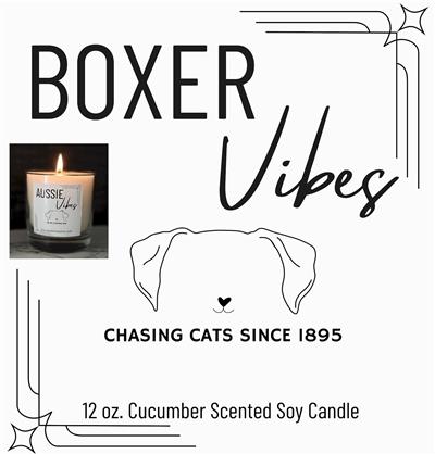 Boxer Pup Vibes, 12 oz. Candle