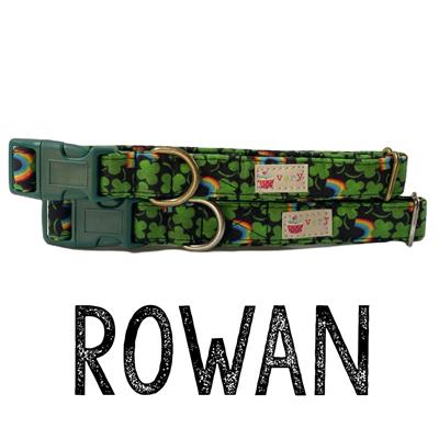 Rowan – Rainbow Shamrock Irish Organic Cotton Dog & Cat Pet Collars & Leashes