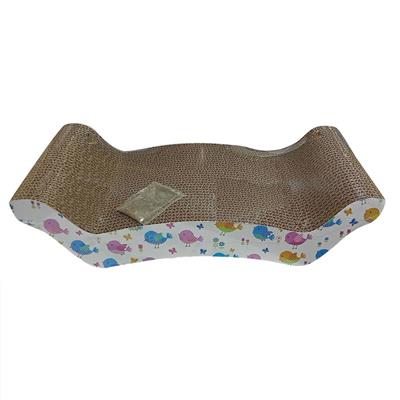 Early Bird, W-Shaped Lounge Scratcher, White