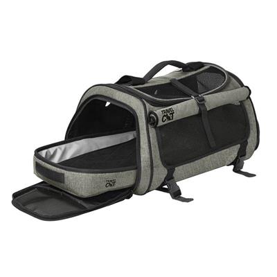 "The Transpurrter" Ultimate Calming Convertible Cat Carrier in Heather Grey