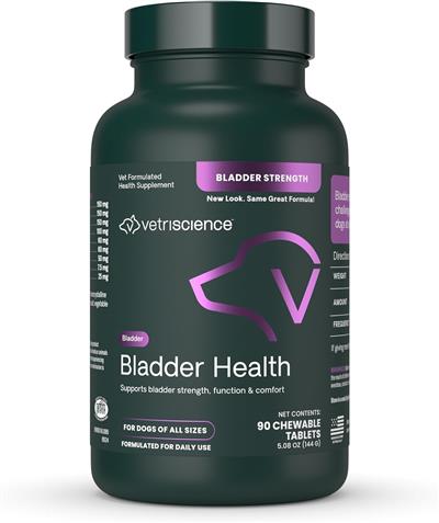 Bladder Health Chewable Tablets for Dogs of All Sizes, Smoke Flavor, 90 Count