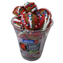 Donut Holes, PATRIOTIC  - Carob Candy Crunch Recipe Dog Treats 15ct