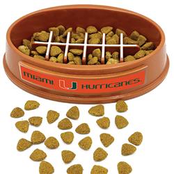 NCAA U Of Miami Football Slow Feeder Bowl