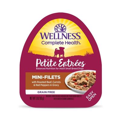 Wellness Complete Health Petite Entrées Mini Fillet Roast Beef Carrot Red Pepper 3oz. (Case of 12)
