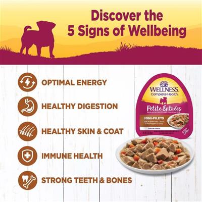 Wellness Complete Health Petite Entrées Mini Fillet Roast Beef Carrot Red Pepper 3oz. (Case of 12)