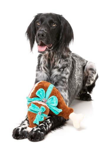 FuzzYard Humble Holiday Ham Plush Dog Toy