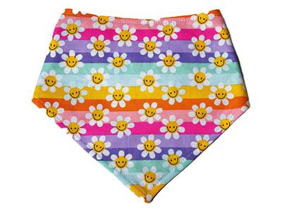 Bandana - Rainbow Daisies - Gen Z | Fun Dog Bandana | Pride Dog Bandana | LGBTQ | Summer Vibes