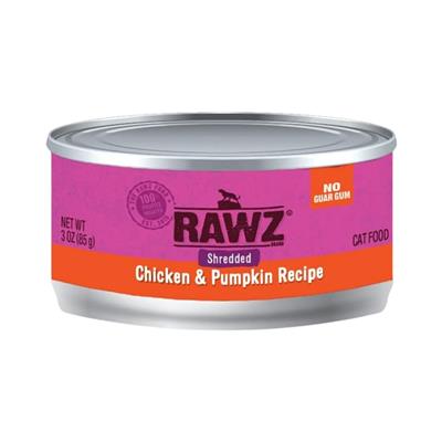 Rawz Cat Shredded Chicken Pumpkin 3oz. (Case of 18)