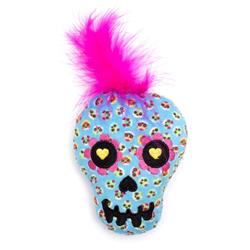 Blue Sugar Skull Cat Toy