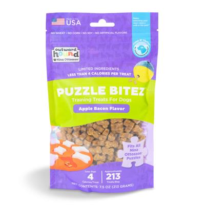 Puzzle Bitez Training Treats for Dogs Apple Bacon Flavor