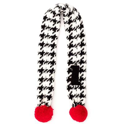 Black Houndstooth Sweater & Scarf Set