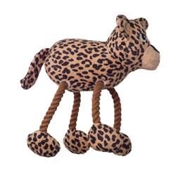 Tuggy Buddyz Leopard Dog Toy, Brown