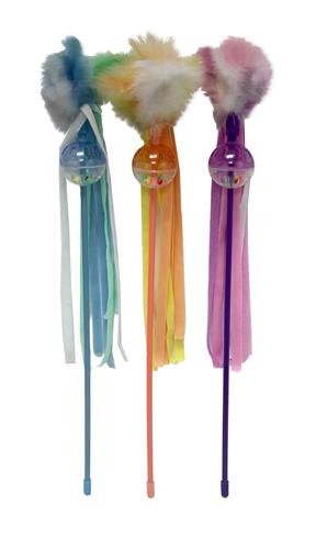 Multipet Lattice Ball Teaser Cat Toy Assorted Colors 18"
