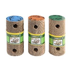Multipet Cardboard Scratcher Roller Cat Toy Assorted Colors 7.5"