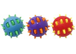 Multipet Spike TPR Ball Dog Chew Toy Assorted Colors 4.5"