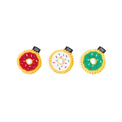 ZippyClaws Holiday Mini Donutz 3-Pack - Christmas Cat Toy