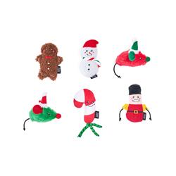 ZippyClaws Holiday 6-Pack - Festive Cheer - Christmas Cat Toy