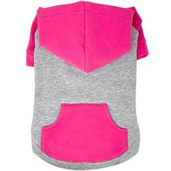 Flex-Fit Color-Block Hoodie - Pink on Gray
