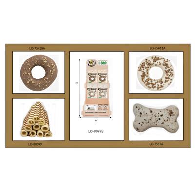 A & E Cages LoLo Pets Bakery Dog Treat Bakery Board Display 1ea/86Pc