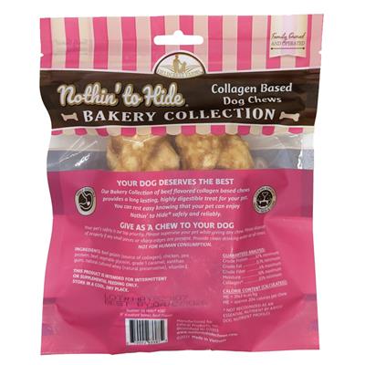Fieldcrest Farms Nothin' To Hide Bakery Collection Dog Treat Knotted Bone, Beef, 1ea/6 in, 2 pk