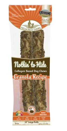 Fieldcrest Farms Nothin' To Hide Roll Dog Treat Granola, 1ea/LG, 10 in