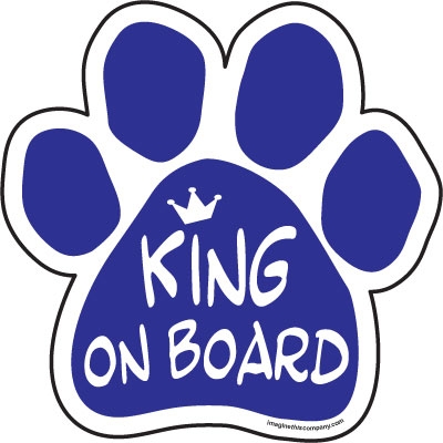 King on Board Paw Magnets