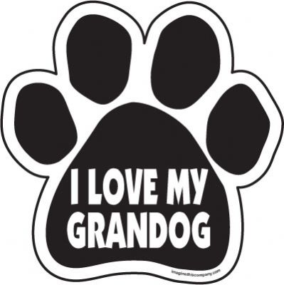 I Love My Grandog Paw Magnets