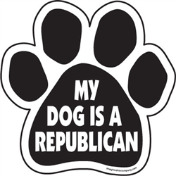 My dog is a republican Paw Magnets