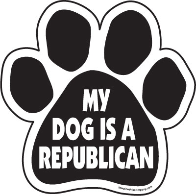 My dog is a republican Paw Magnets