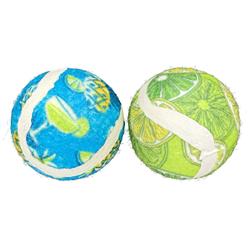 Multipet Margaritaville® Tennis Ball Cat Toy 2" 2pk