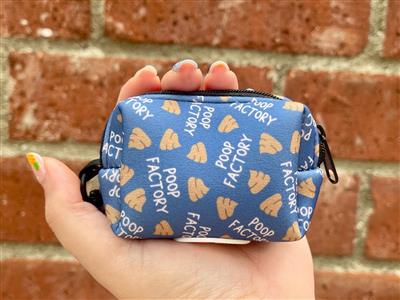 Funny Dog Poop Bag Holder | Poop Factory Waste Dispenser | Recycled Neoprene | Novelty Dog Gift | Bright Dog Accessory