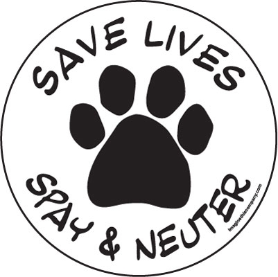 Save Lives, Spay & Neuter Circle Magnets