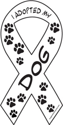 I Adopted My Dog Ribbon Magnets