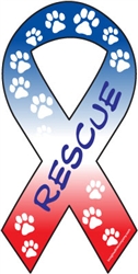 Rescue Ribbon Magnets in Red, White, & Blue