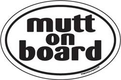 Mutt On Board Oval Magnets
