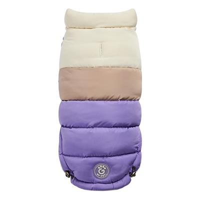 Color Block Puffer - Purple