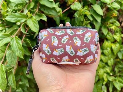Puppachino Dog Poop Bag Holder | Brown Coffee Waste Bag Dispenser | Recycled Neoprene | Pup Cup Dog Accessory | Eco-Friendly Pet Gear